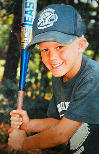 Chris Confer vintage baseball photo.