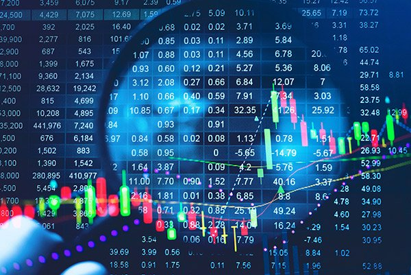 Investment management chart and numbers.