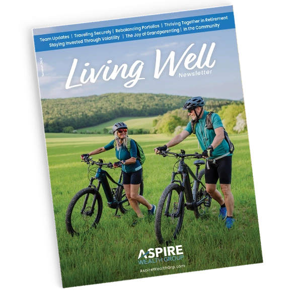 Aspire Wealth Group Summer 2025 Living Well Newsletter Cover.