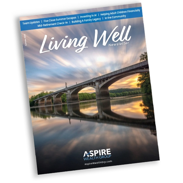 Aspire Wealth Group's Summer 2026 Living Well Newsletter cover.